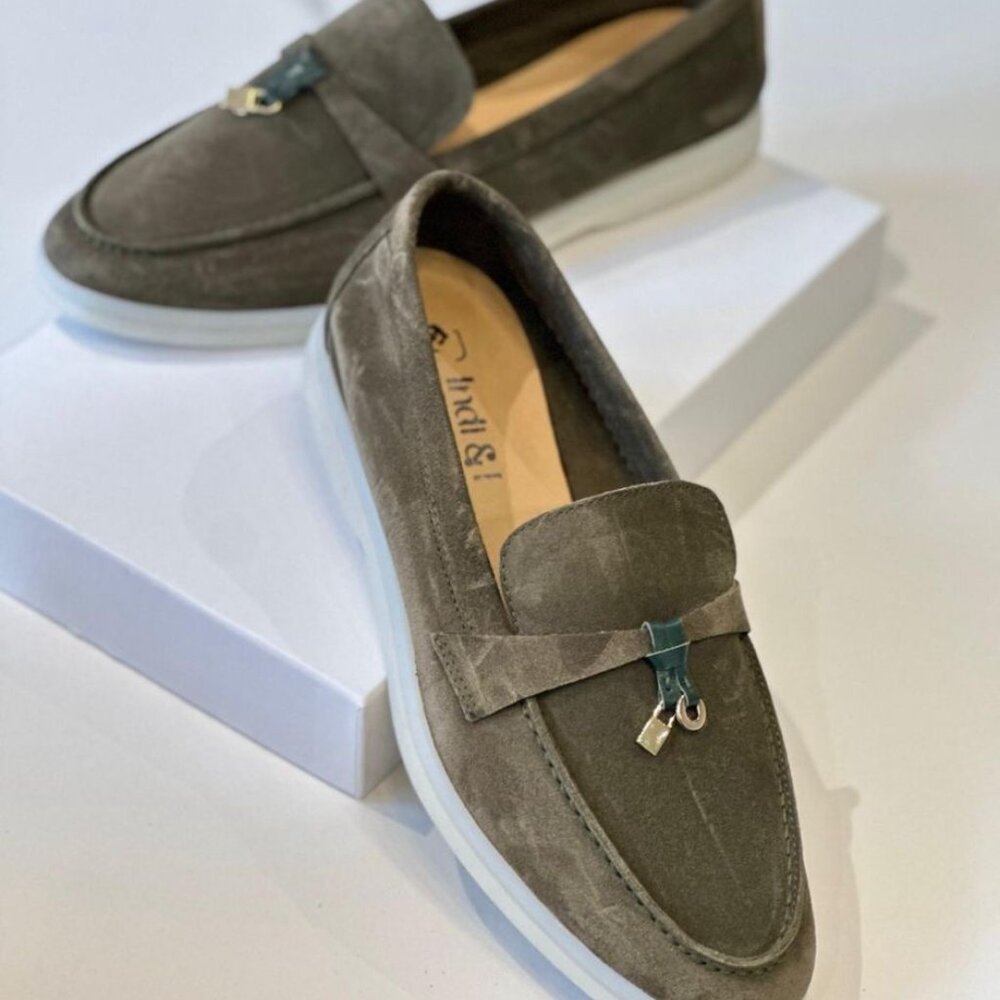 Women's suede loafers